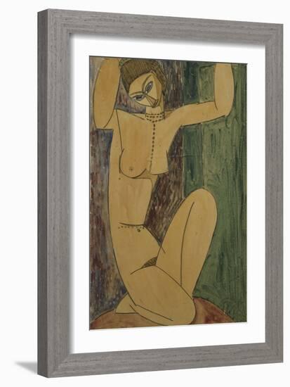 Caryatid; Cariatide, 1913-Amedeo Modigliani-Framed Giclee Print