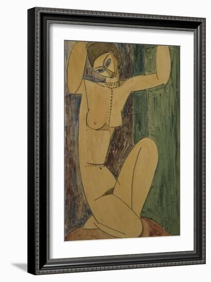 Caryatid; Cariatide, 1913-Amedeo Modigliani-Framed Giclee Print