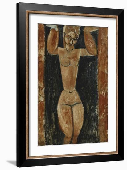 Caryatid; Cariatide, C.1911-1913-Amedeo Modigliani-Framed Giclee Print