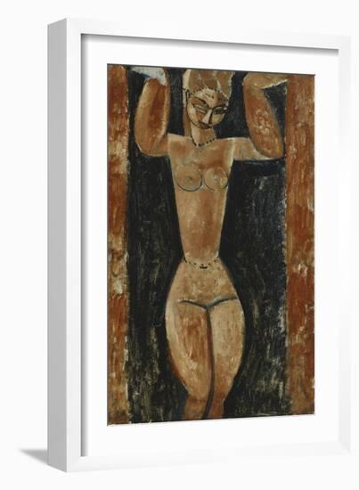 Caryatid; Cariatide, C.1911-1913-Amedeo Modigliani-Framed Giclee Print