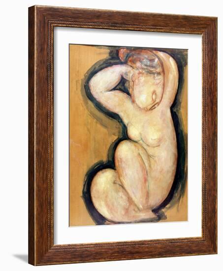 Caryatid, circa 1913-14-Amedeo Modigliani-Framed Giclee Print