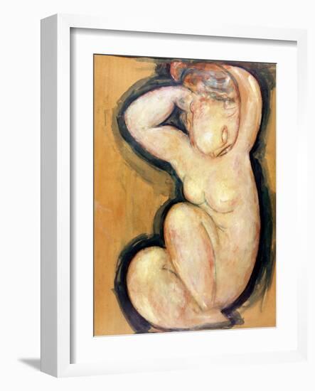 Caryatid, circa 1913-14-Amedeo Modigliani-Framed Giclee Print