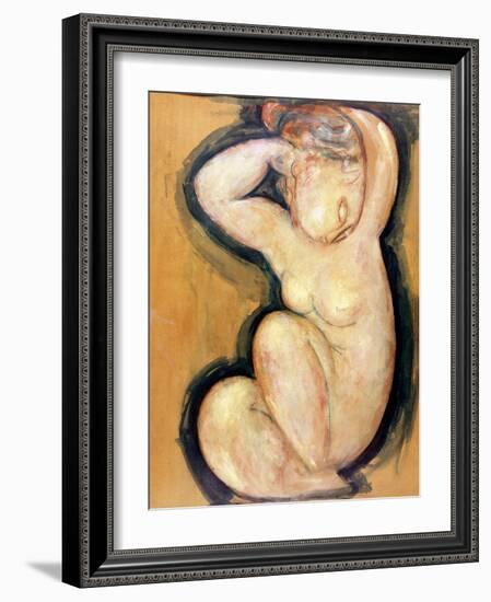 Caryatid, circa 1913-14-Amedeo Modigliani-Framed Giclee Print