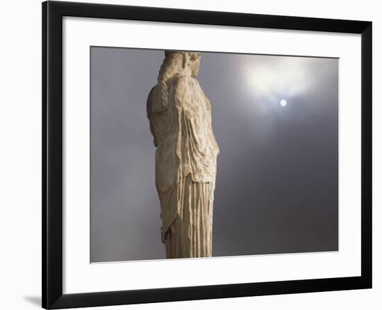 Caryatid from the Classical Era Adjacent to the Parthenon at the Acropolis, Athens, Greece-Nancy Noble Gardner-Framed Photographic Print