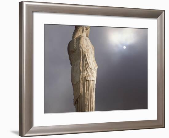 Caryatid from the Classical Era Adjacent to the Parthenon at the Acropolis, Athens, Greece-Nancy Noble Gardner-Framed Photographic Print