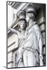 Caryatid sculpted female figure statues in the historic centre, Vienna, Austria-Stefano Politi Markovina-Mounted Photographic Print