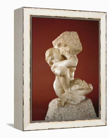 Caryatid with a Stone, 1881-82-Auguste Rodin-Framed Premier Image Canvas