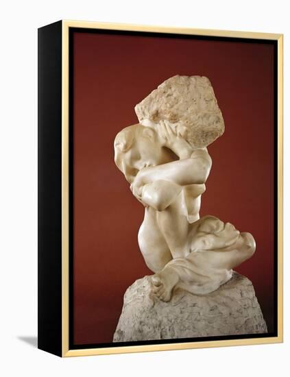 Caryatid with a Stone, 1881-82-Auguste Rodin-Framed Premier Image Canvas