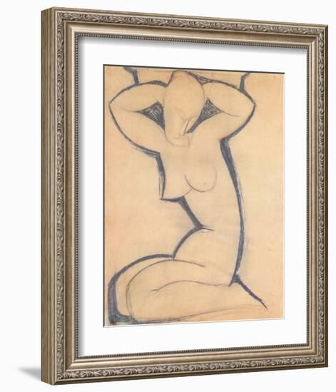 Caryatid-Amedeo Modigliani-Framed Art Print