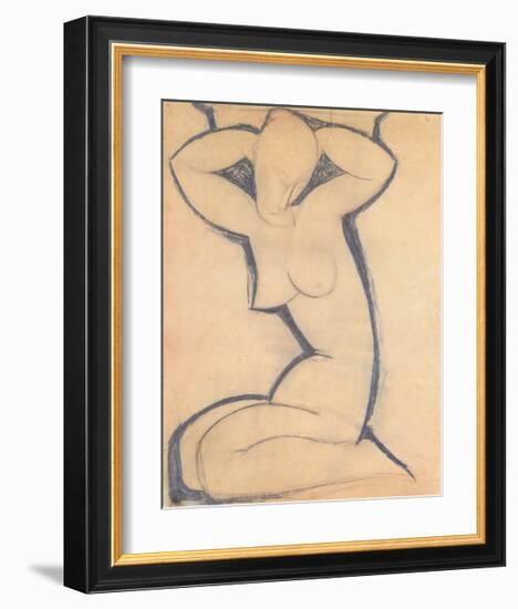 Caryatid-Amedeo Modigliani-Framed Art Print