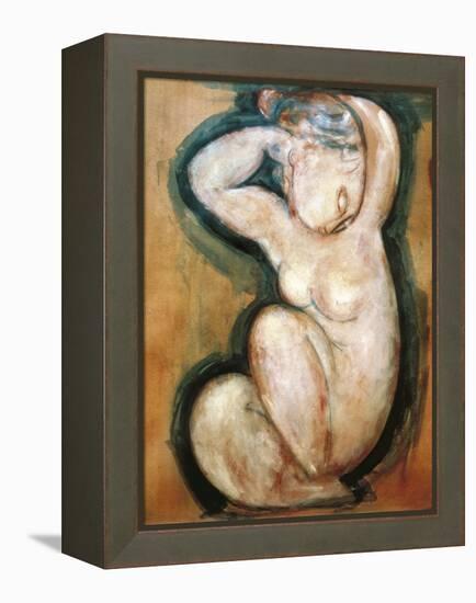 Caryatid-Amedeo Modigliani-Framed Stretched Canvas