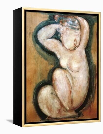 Caryatid-Amedeo Modigliani-Framed Stretched Canvas