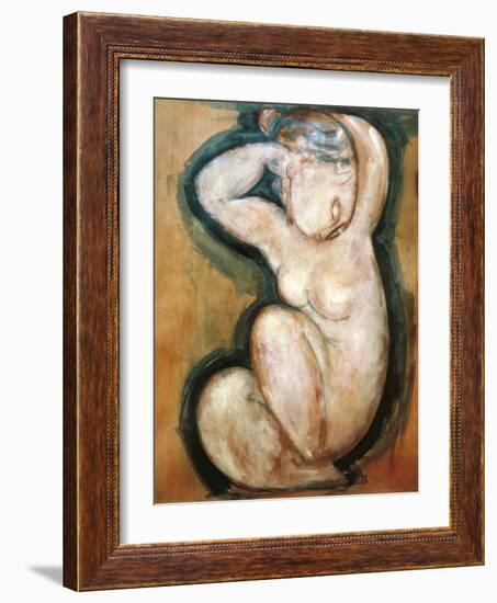 Caryatid-Amedeo Modigliani-Framed Art Print