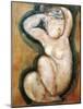 Caryatid-Amedeo Modigliani-Mounted Art Print