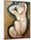 Caryatid-Amedeo Modigliani-Mounted Art Print