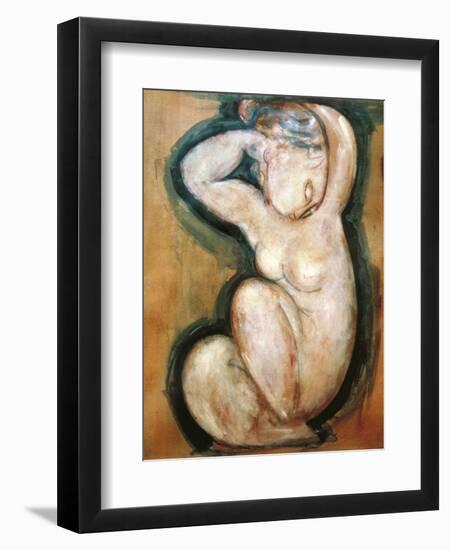 Caryatid-Amedeo Modigliani-Framed Art Print