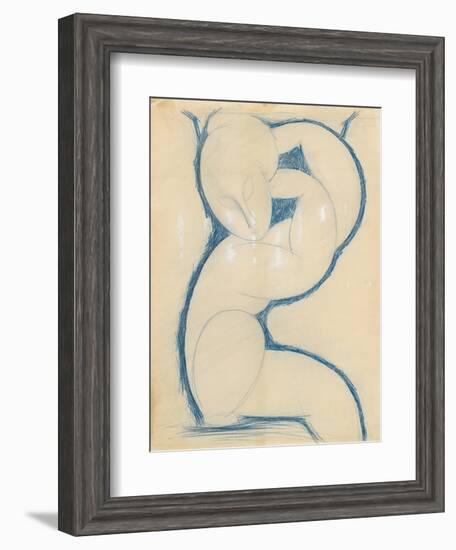 Caryatid-Amedeo Modigliani-Framed Giclee Print