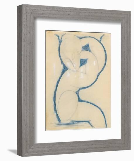 Caryatid-Amedeo Modigliani-Framed Giclee Print