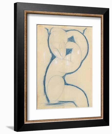 Caryatid-Amedeo Modigliani-Framed Giclee Print