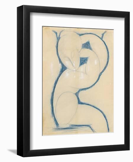 Caryatid-Amedeo Modigliani-Framed Giclee Print