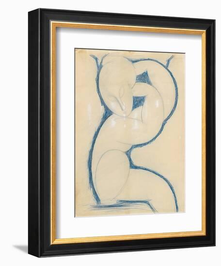 Caryatid-Amedeo Modigliani-Framed Giclee Print