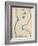 Caryatid-Amedeo Modigliani-Framed Premium Giclee Print