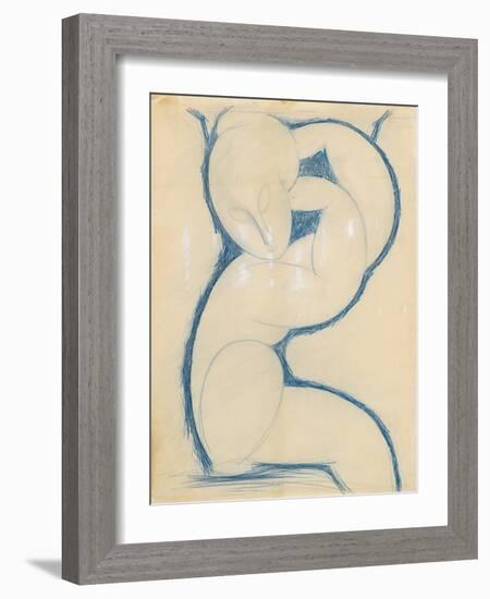 Caryatid-Amedeo Modigliani-Framed Premium Giclee Print