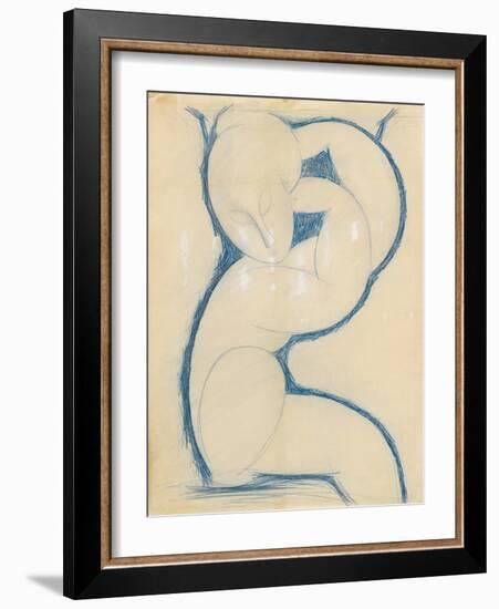 Caryatid-Amedeo Modigliani-Framed Giclee Print