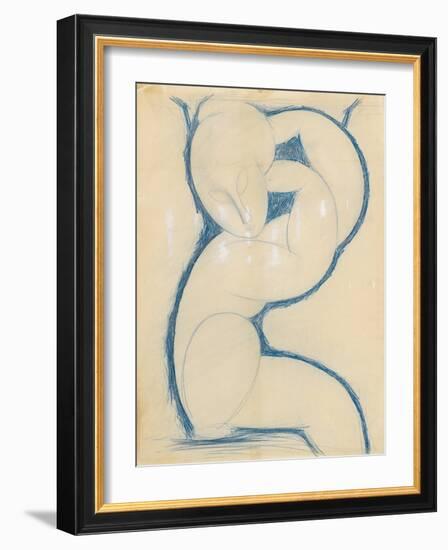 Caryatid-Amedeo Modigliani-Framed Giclee Print