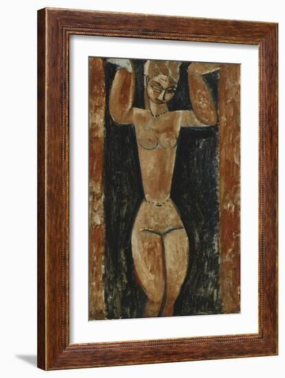 Caryatid-Amedeo Modigliani-Framed Giclee Print