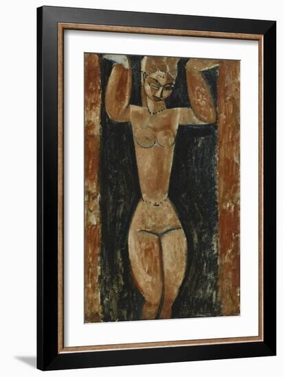 Caryatid-Amedeo Modigliani-Framed Giclee Print