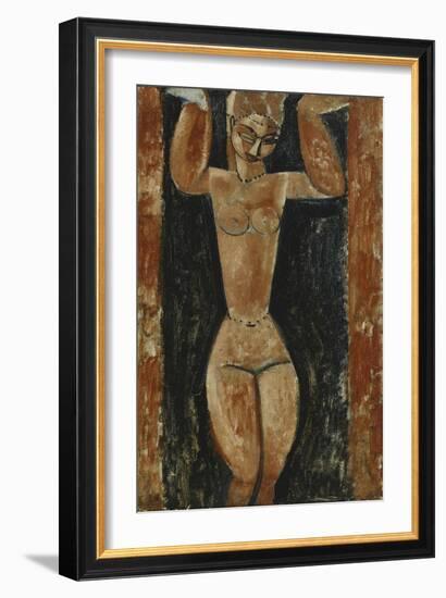 Caryatid-Amedeo Modigliani-Framed Giclee Print