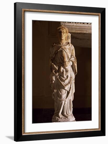 Caryatids, Detail of Funeral Monument of Margaret of Durazzo, 1412-null-Framed Giclee Print