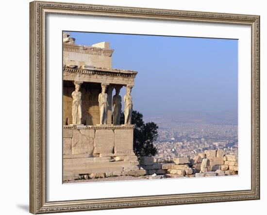 Carytids of Acropolis Overlooking Athens-Ron Watts-Framed Photographic Print