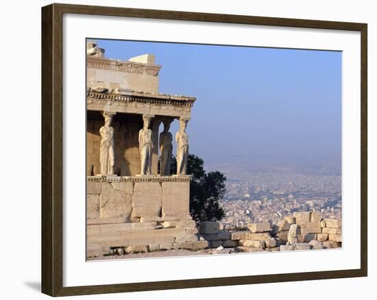 Carytids of Acropolis Overlooking Athens-Ron Watts-Framed Photographic Print