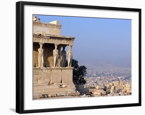 Carytids of Acropolis Overlooking Athens-Ron Watts-Framed Photographic Print