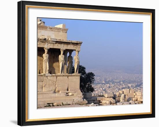 Carytids of Acropolis Overlooking Athens-Ron Watts-Framed Photographic Print