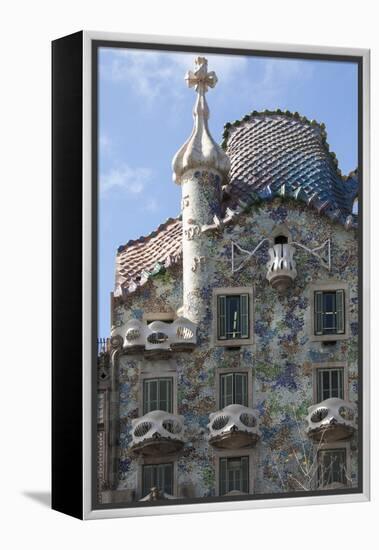 Casa Batllo, a House Designed by Antonio Gaudi and Admired by Salvador Dali-James Emmerson-Framed Premier Image Canvas