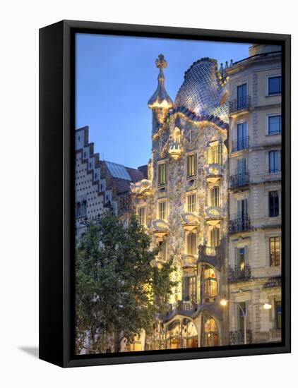 Casa Batllo (By Gaudi), Passeig De Gracia, Barcelona, Spain-Jon Arnold-Framed Premier Image Canvas