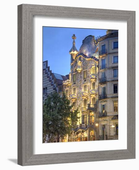 Casa Batllo (By Gaudi), Passeig De Gracia, Barcelona, Spain-Jon Arnold-Framed Photographic Print