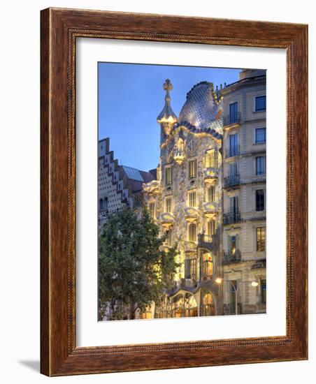 Casa Batllo (By Gaudi), Passeig De Gracia, Barcelona, Spain-Jon Arnold-Framed Photographic Print