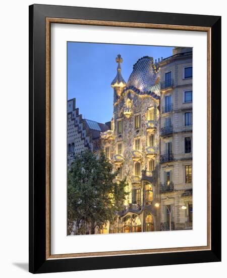 Casa Batllo (By Gaudi), Passeig De Gracia, Barcelona, Spain-Jon Arnold-Framed Photographic Print