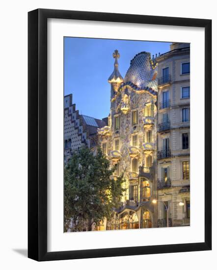 Casa Batllo (By Gaudi), Passeig De Gracia, Barcelona, Spain-Jon Arnold-Framed Photographic Print