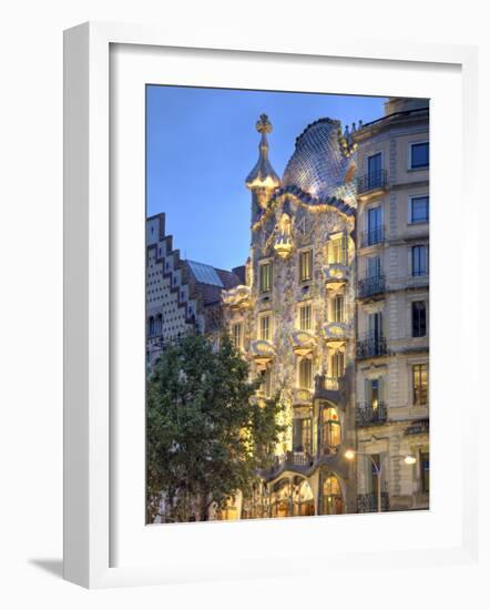 Casa Batllo (By Gaudi), Passeig De Gracia, Barcelona, Spain-Jon Arnold-Framed Photographic Print