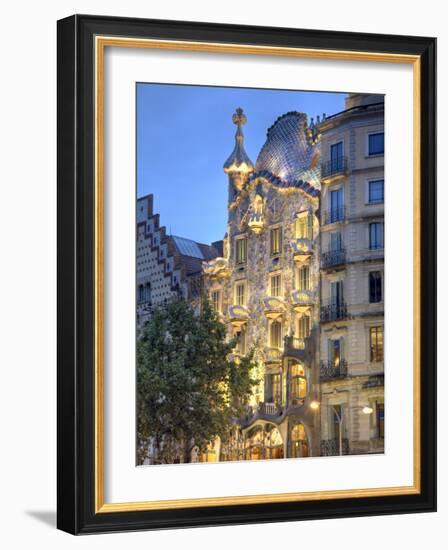 Casa Batllo (By Gaudi), Passeig De Gracia, Barcelona, Spain-Jon Arnold-Framed Photographic Print