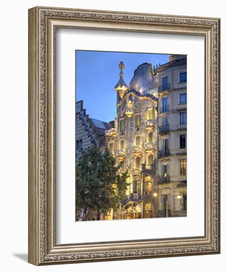 Casa Batllo (By Gaudi), Passeig De Gracia, Barcelona, Spain-Jon Arnold-Framed Photographic Print