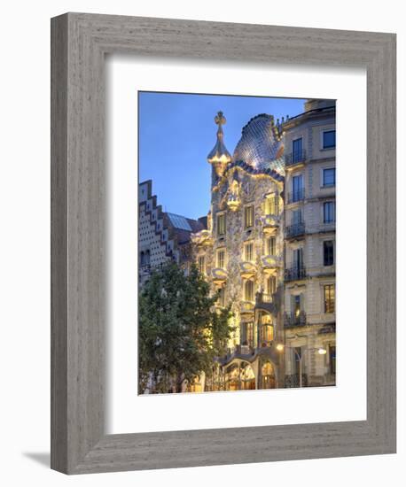 Casa Batllo (By Gaudi), Passeig De Gracia, Barcelona, Spain-Jon Arnold-Framed Photographic Print