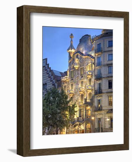 Casa Batllo (By Gaudi), Passeig De Gracia, Barcelona, Spain-Jon Arnold-Framed Photographic Print