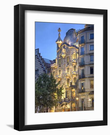 Casa Batllo (By Gaudi), Passeig De Gracia, Barcelona, Spain-Jon Arnold-Framed Photographic Print