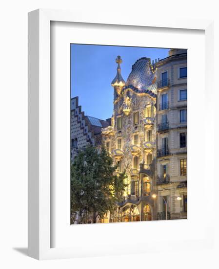 Casa Batllo (By Gaudi), Passeig De Gracia, Barcelona, Spain-Jon Arnold-Framed Photographic Print